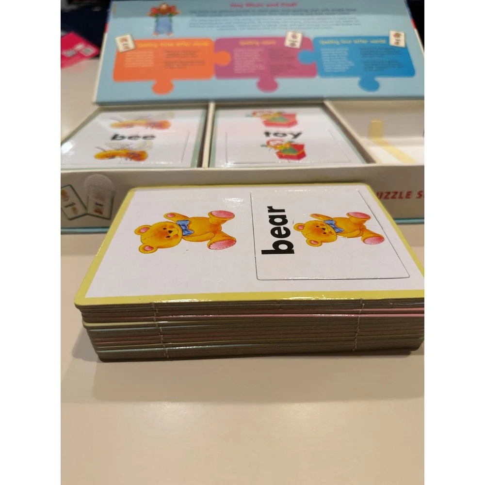Spicebox I Can Spell Educational Puzzle Set Kids Learning 3 & 4 Letter Words